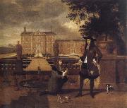 unknow artist John Rose,the royal gardener,presenting a pineapple to Charles ii before a fictitious garden Germany oil painting artist